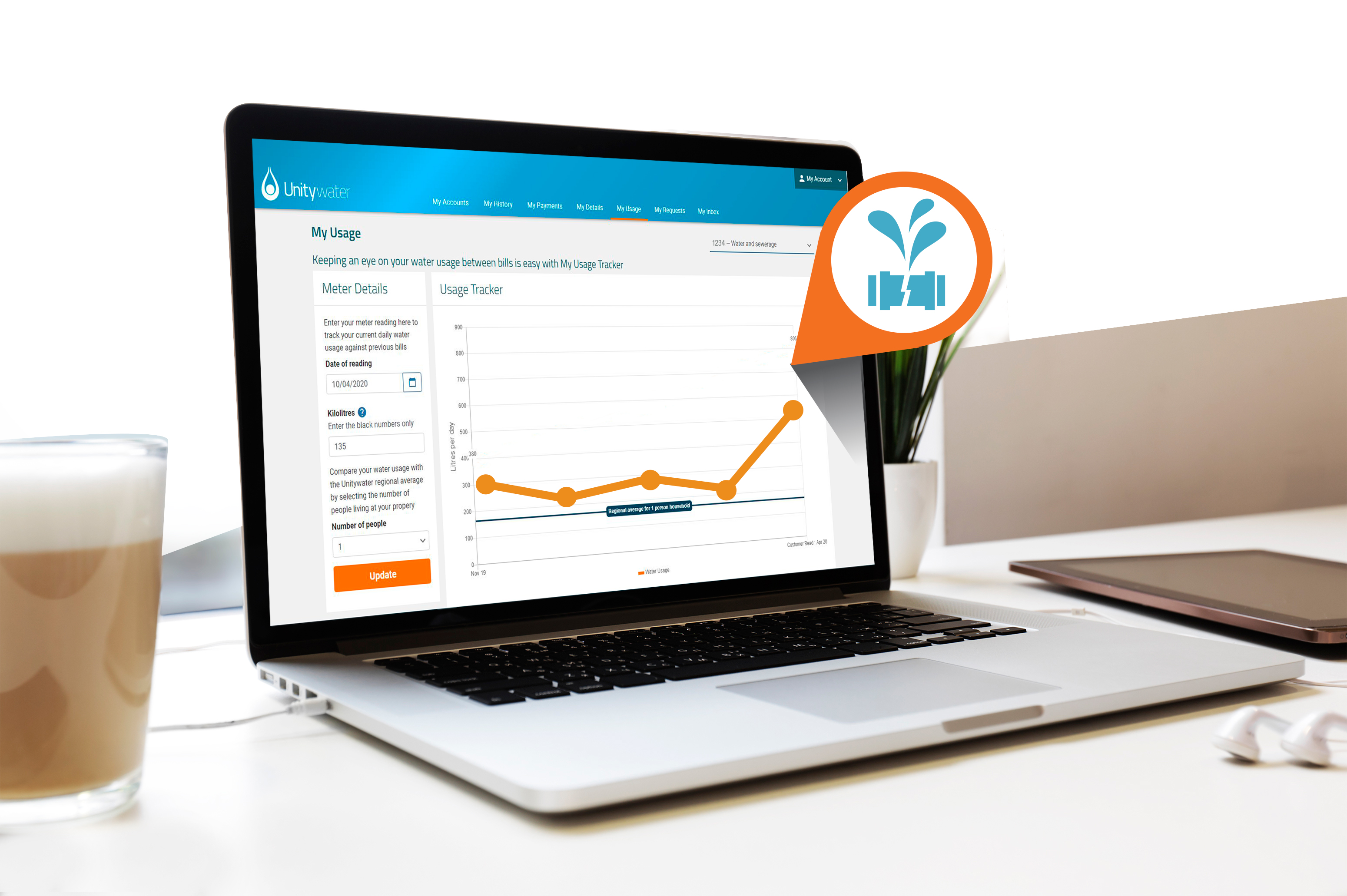 My Usage Tracker on a laptop