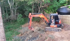 Excavator digging