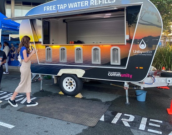 Water on tap van at events