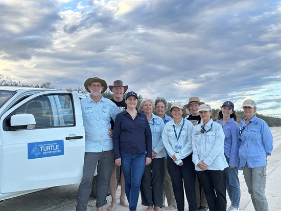 BIEPA and Unitywater crew monitoring turtle nests