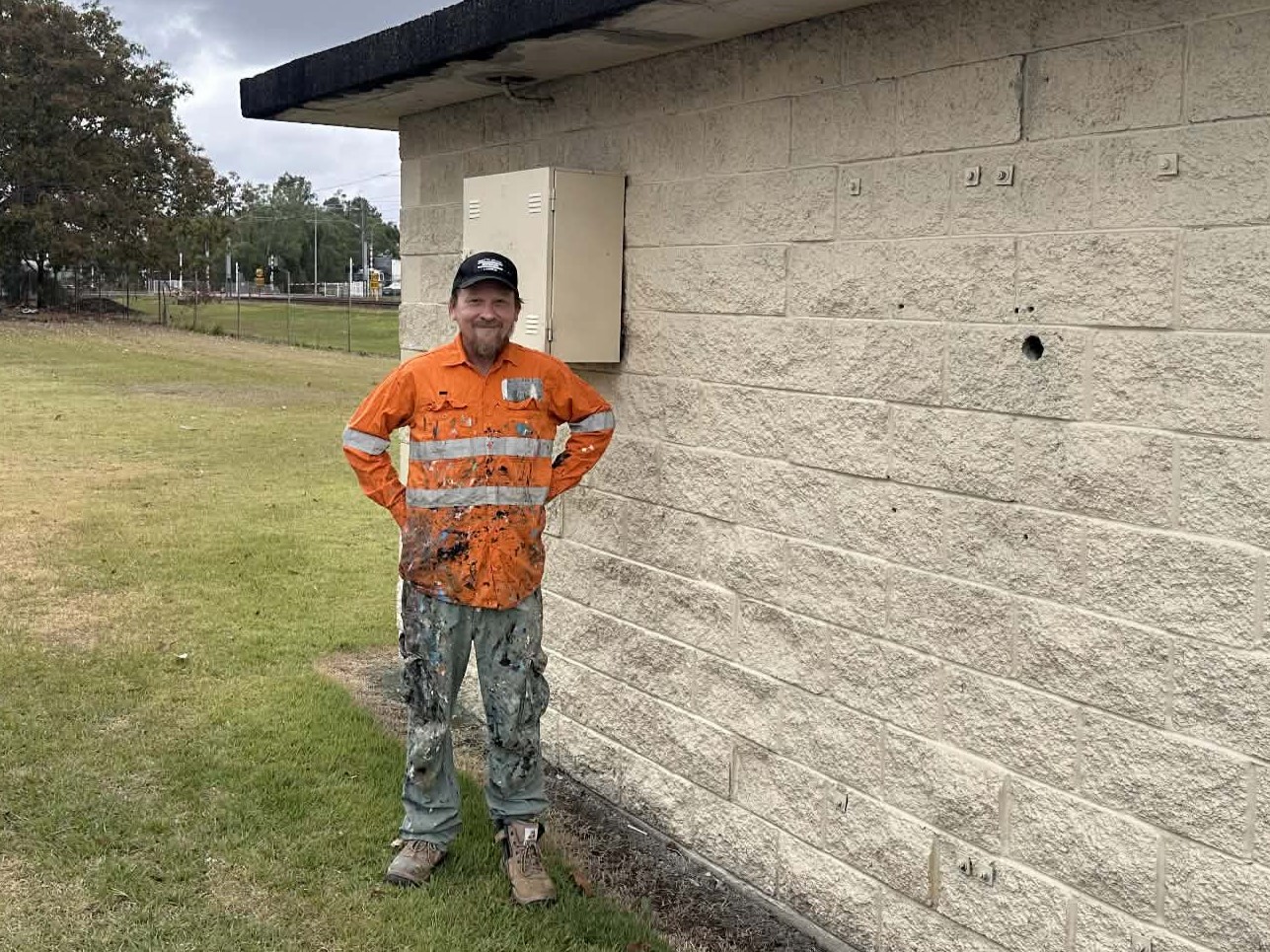 Artist David at Caboolture pump station