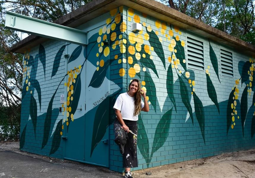 Louise infront of Noosaville pump station