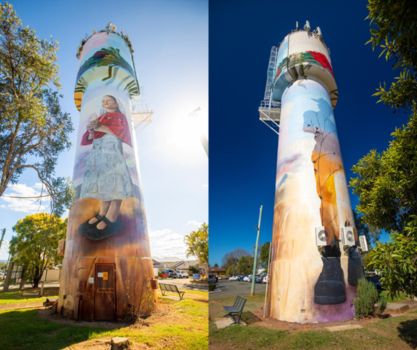 King Street water tower ANZAC