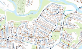 Map showing Unitywater infrastructure