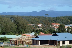 Housing being built