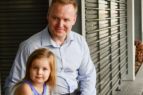 Unitywater staff member and his daughter