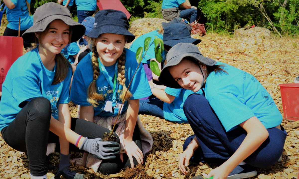 Children learning about water