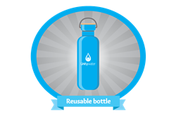 Diagram of a Unitywater reusable bottle