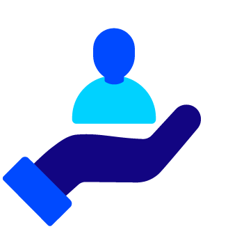 Supporting person icon