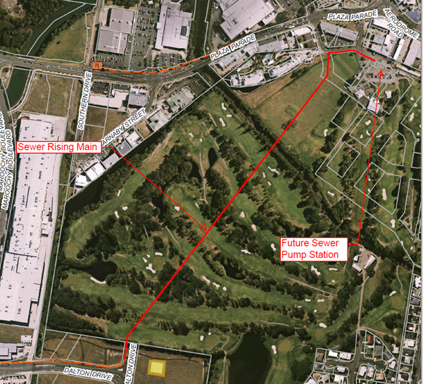 Maroochydore Coastal Sewerage System Stage 4 - aerial shot