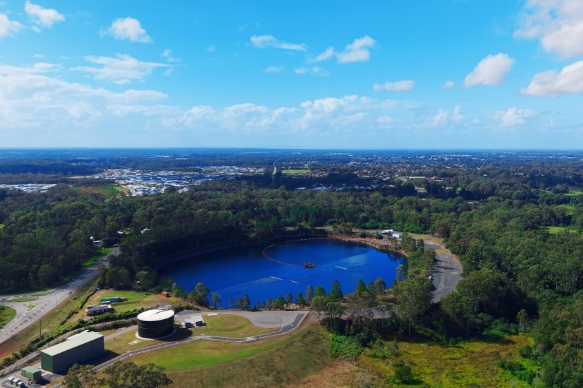 Aerial photo of Moodlu Quarry in Moreton Bay