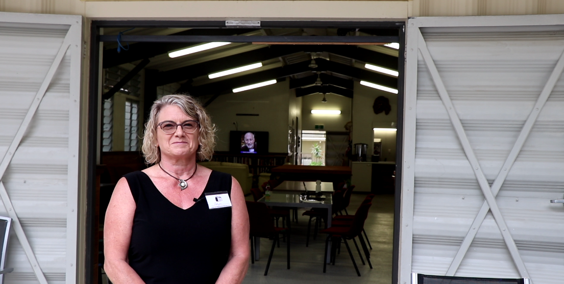 Noosa Women's Shed President Robyn Sanders