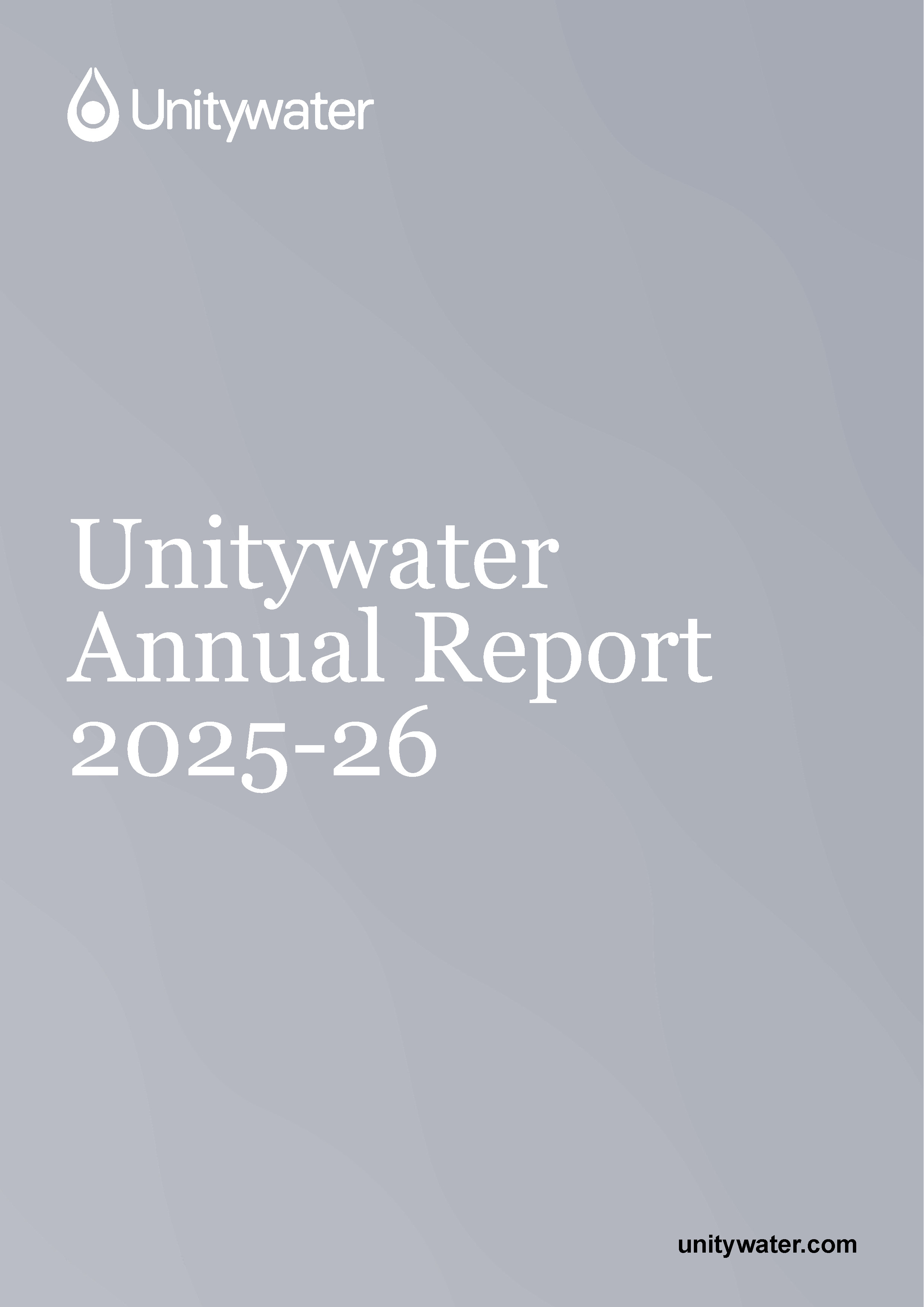 Cover of Unitywater's Annual Report 2025-26