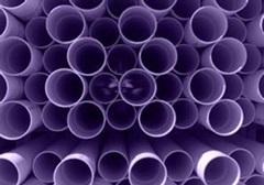 Recycled water purple pipes