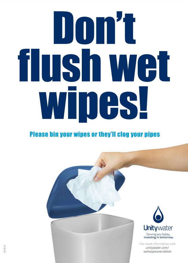 Wet wipes are rubbish poster