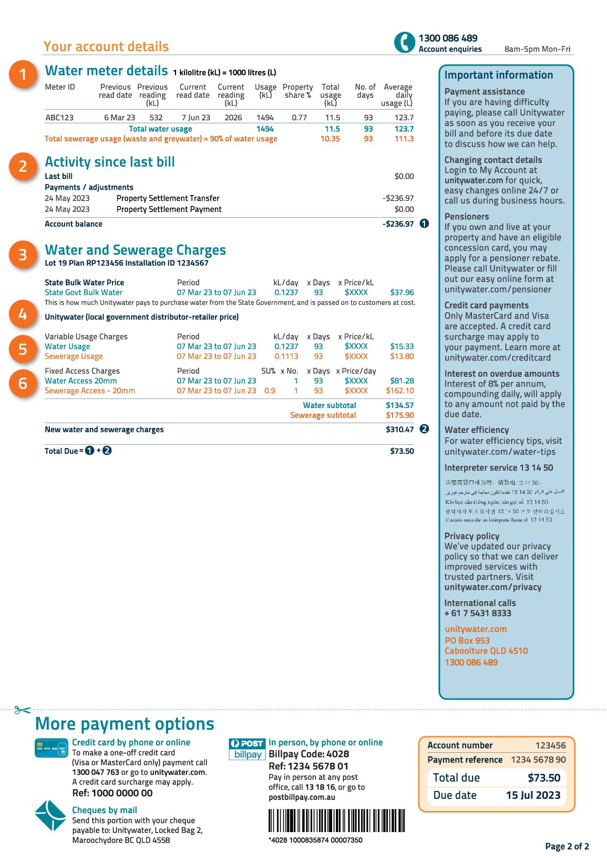 Business first bill page 2