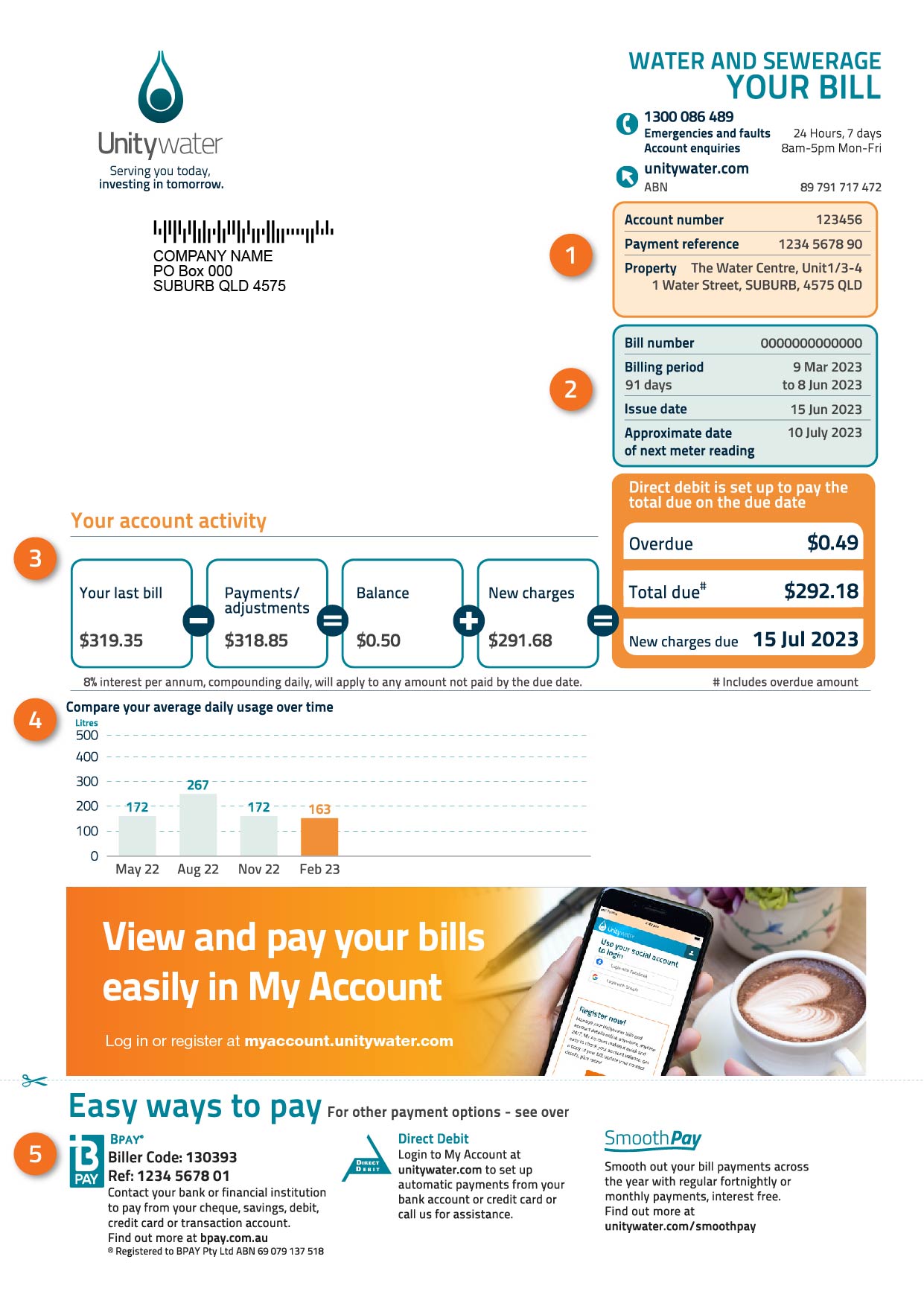 Business quarterly bill page 1