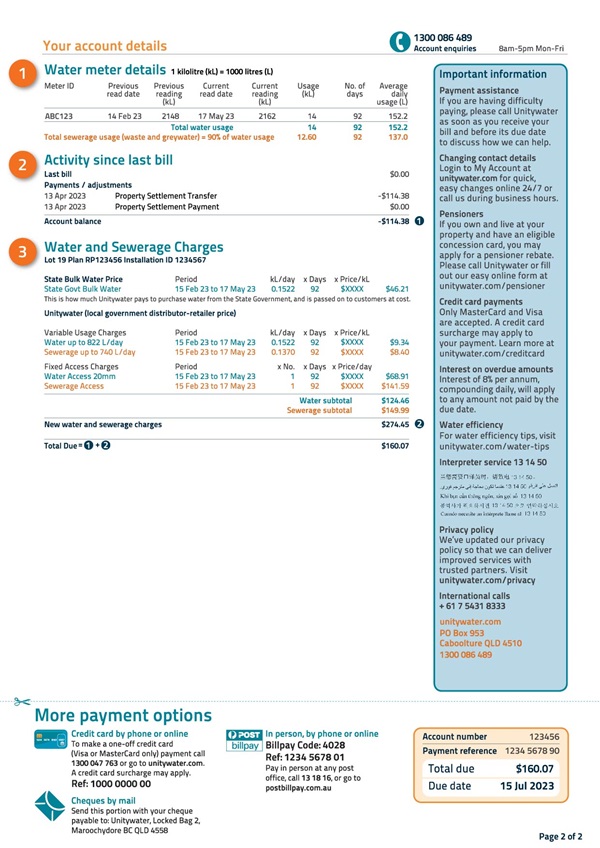 Your first bill explained