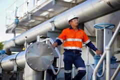 Male staff member at Nambour Sewage Treatment Plant