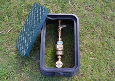 New water meter in meter box