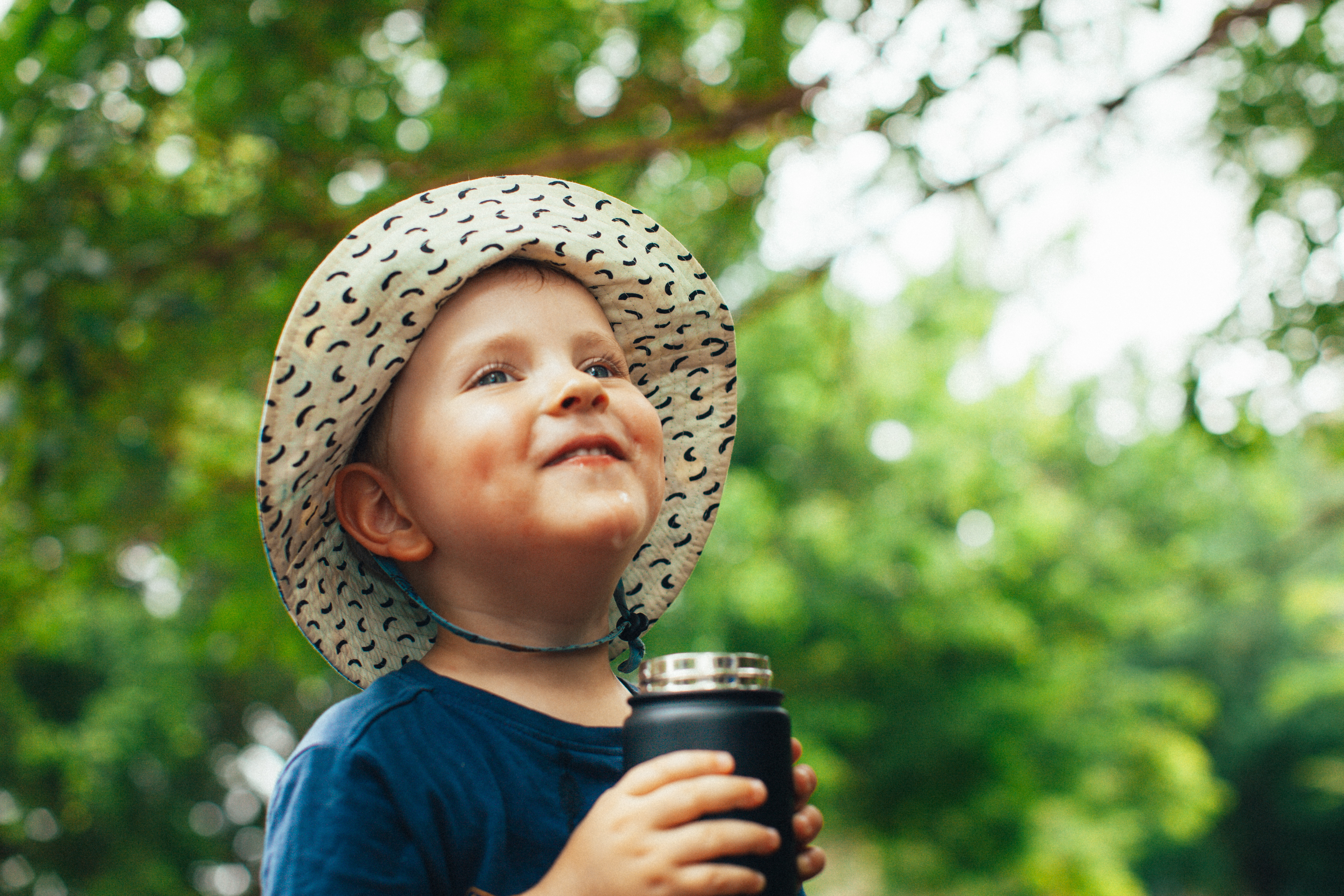 Boy drinking water